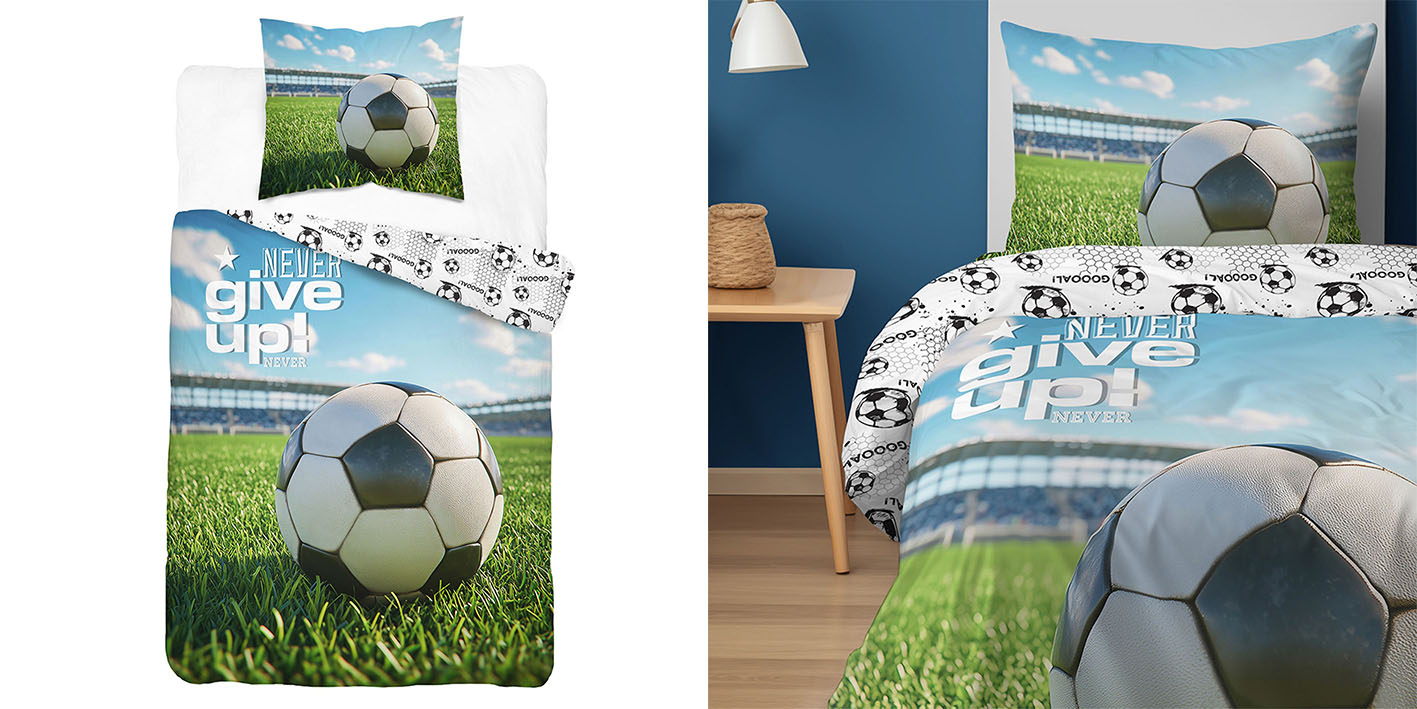 Pościel 160x200 piłka never give up